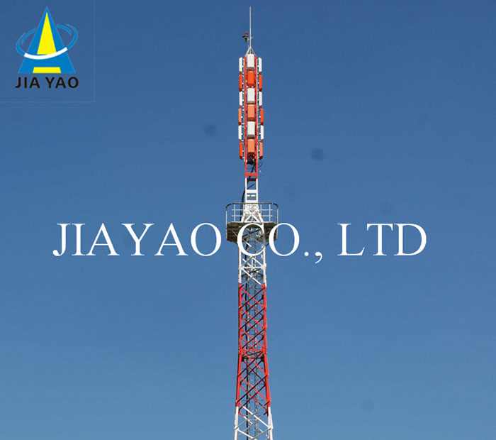 Hot Dipped Galvanized Cellular Radio Am Fm Digital Tv Antennas Lattice Tower