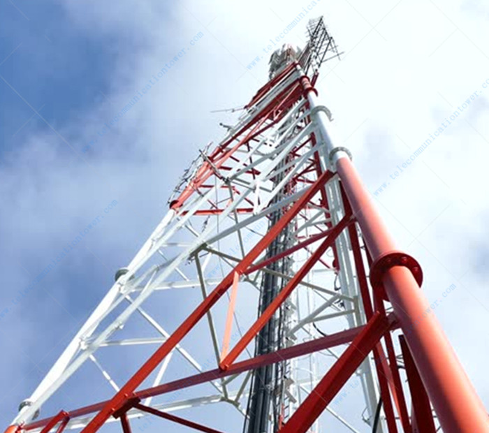 30m Galvanized Telecom Antenna Triangular Lattice Tower