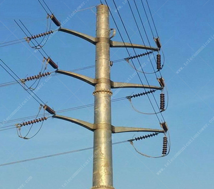 Hot Dipped Galvanized Eight Side Shape Power Transmission Tower