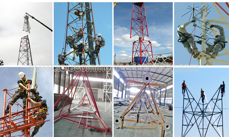 Hot Dip Galvanized Four Legs Telecom Tower