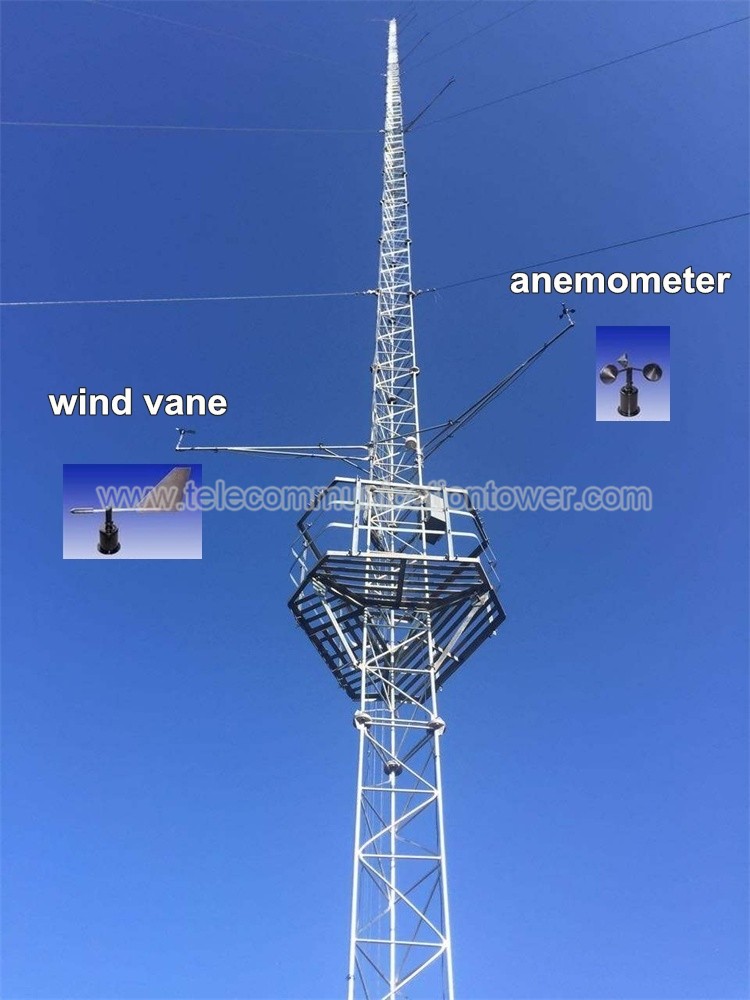 Guyed Wire Wind Measurement Tower