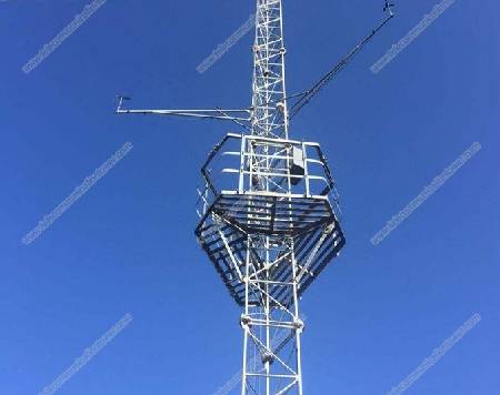 Guyed Wire Wind Measurement Tower