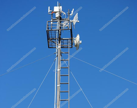 Pole Type Communication Telecom Guyed Tower