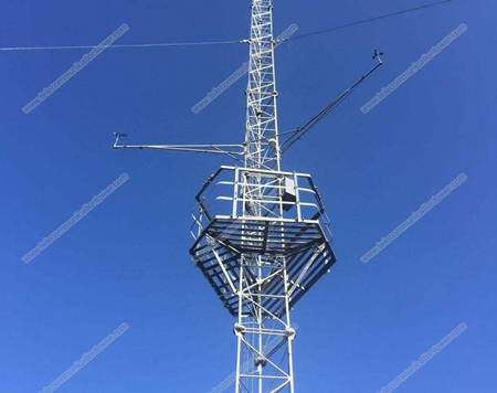 Guyed Wire Wind Measurement Tower
