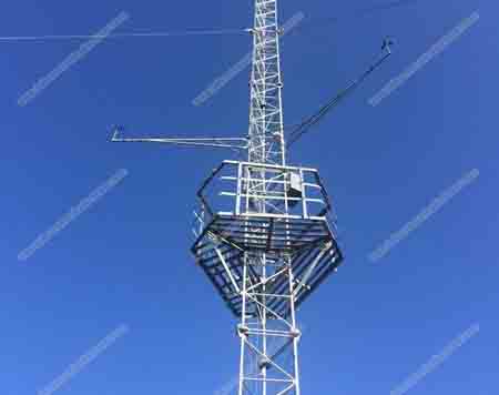 Guyed Wire Wind Measurement Tower