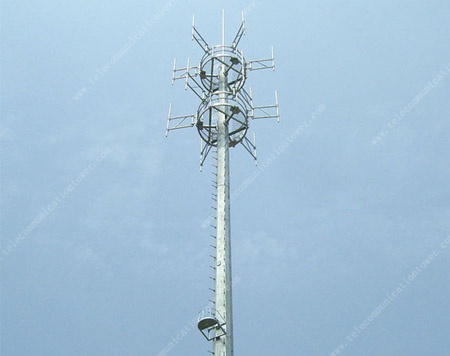 4G Antenna Wife Telecom Eight Sides Powder Painted Cell Tower