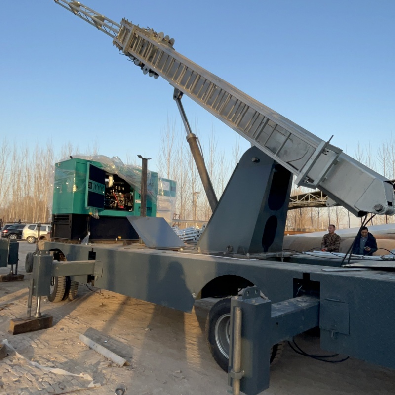 Telescopic Lattice Tower 15-24M On Wheels Emergency Rescue Monitoring Equipment Low Maintenance 1 Set MOQ