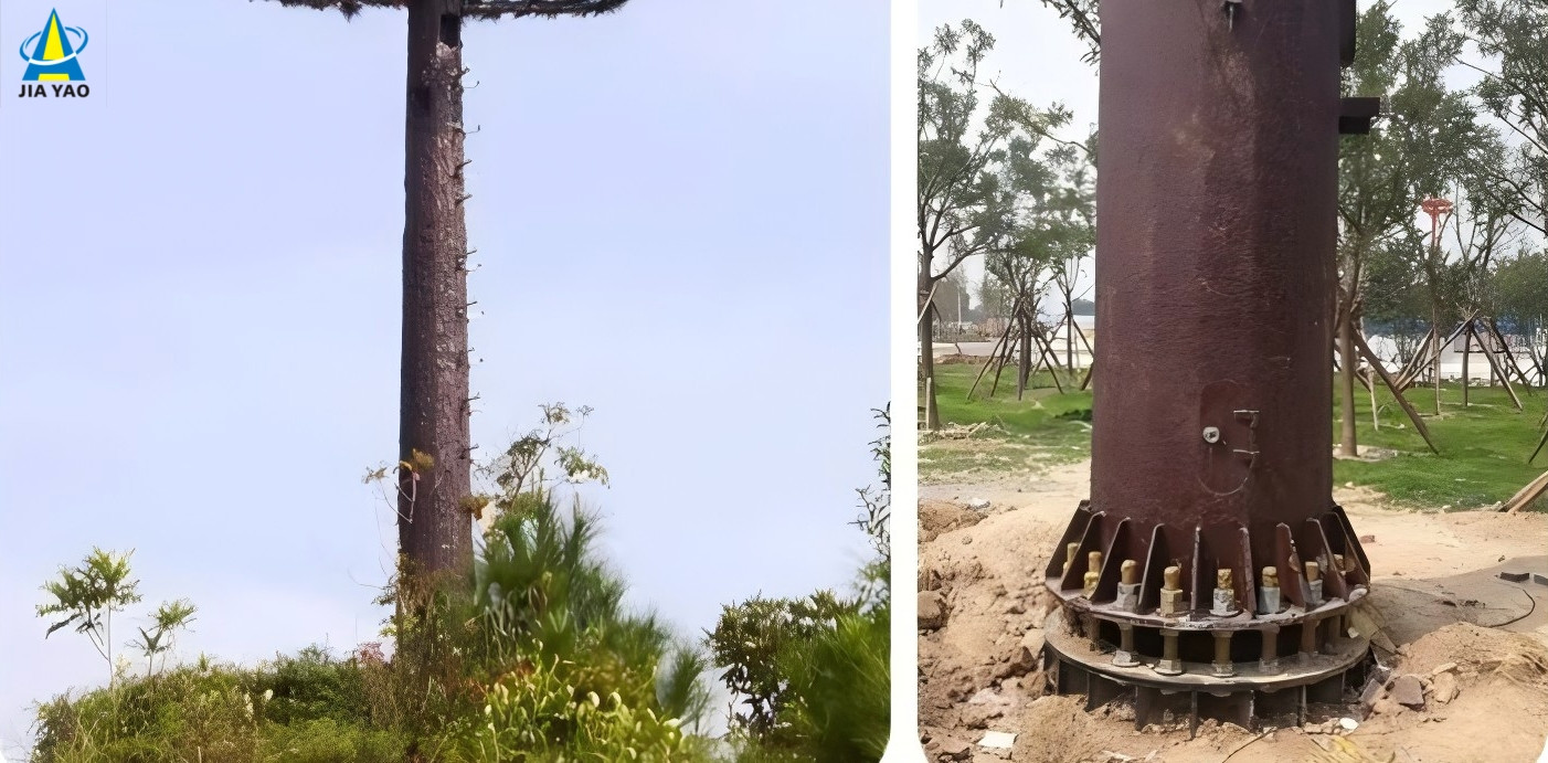 20M Bionic Tree Tower with customizable height and tree species options supporting 5G antennas microwave devices and sensors