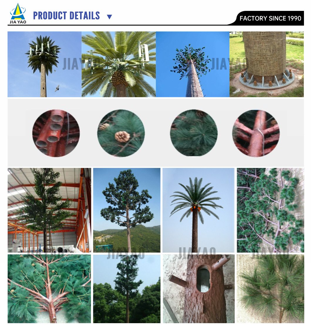 20M Bionic Tree Tower with customizable height and tree species options supporting 5G antennas microwave devices and sensors