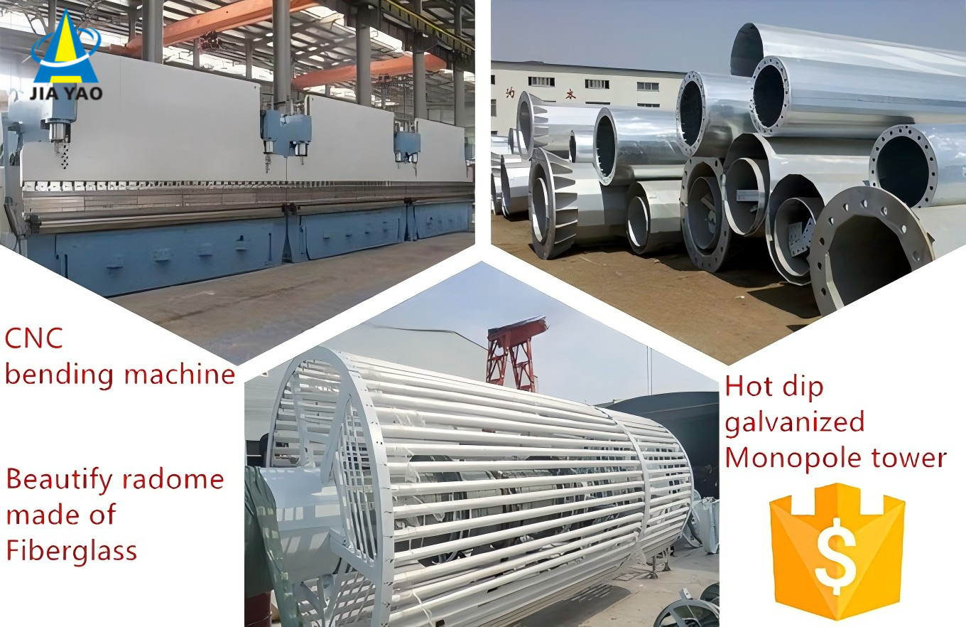 12m 30m 45m Monopole Telecommunication Tower with Flange Connection for 4G 5G Signal Site 12m 30m 45m Monopole Telecommunication Tower with Flange Connection for 4G 5G Signal Site