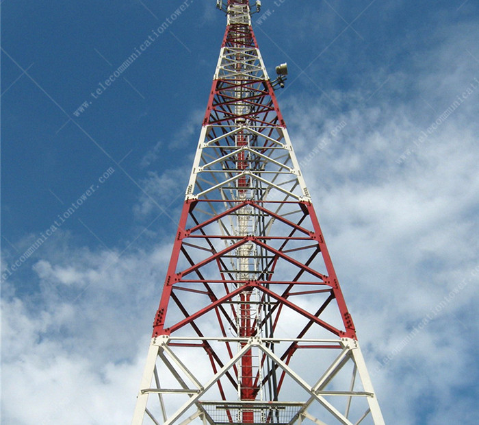 Steel Bts Cellular Isp Wimax Wifi Steel Lattice 3-Leg 60m Tower