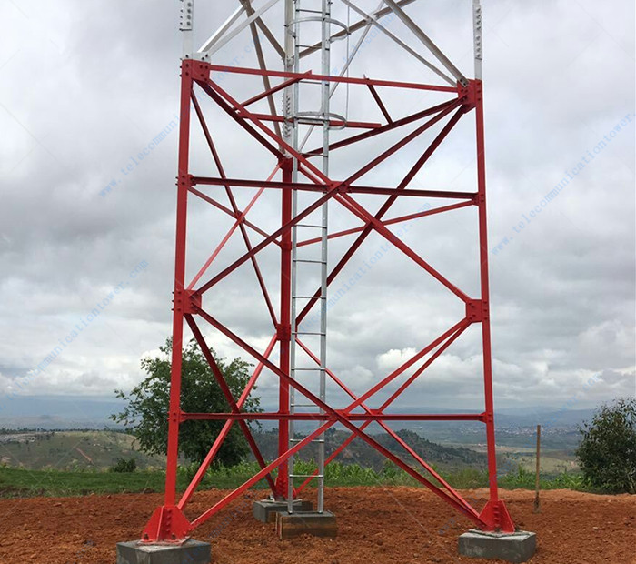 Steel Telecommunication Bts Hot Dipped Galvanizing Made In China Cell Tower