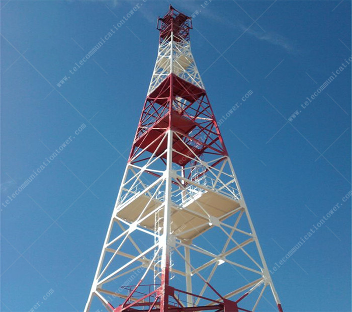 GSM Telecom Angular Lattice Steel Antenna Tower