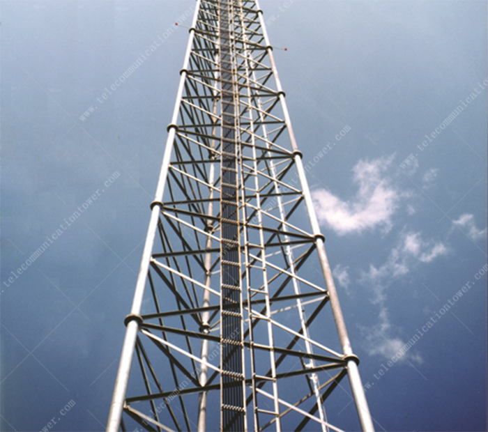 30m Hdg Galvanized Telecom Antenna Lattice Three Legged Tubular Steel Tower