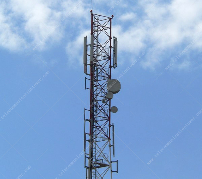 GSM Telecom 3 Legs Tubular Steel Antenna Tower
