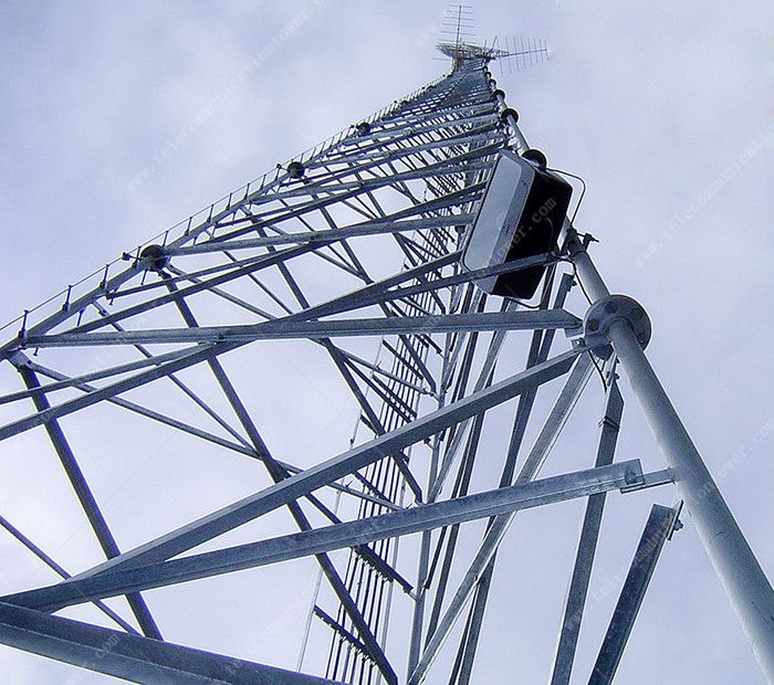 Steel Isp 80m Telecom Shelter Self Supporting Tower