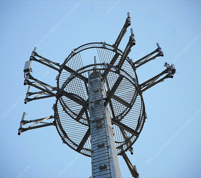 30 Meter Monopole Painting Coating Wifi Tower