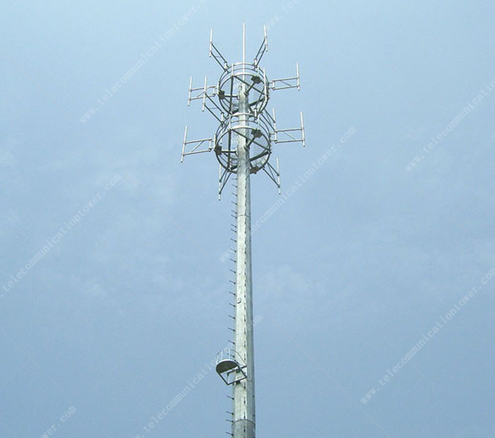 4 G Antenna Wife Telecom Eight Sides Powder Painted Cell Tower