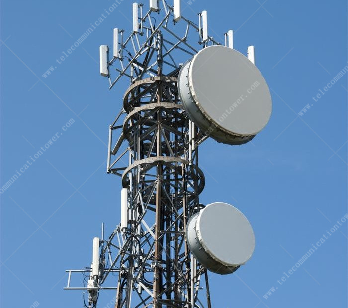 Galvanized Microwave Antenna And Communication Self Supporting Tower