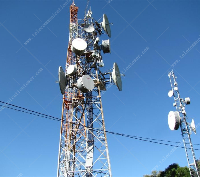 3 Legged 4G Wireless Telecommunication Tower