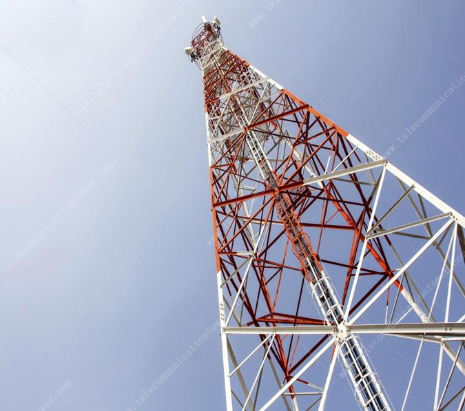 GSM Telecom Angular Lattice Steel Antenna Tower