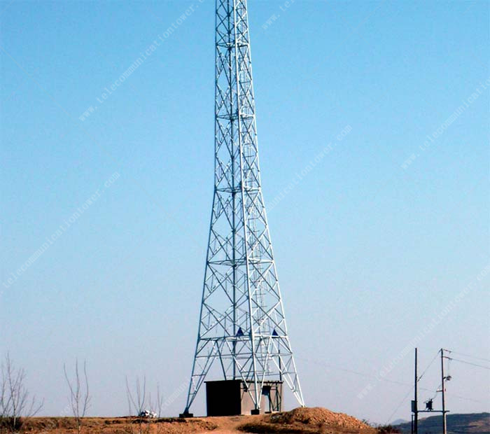 GSM Telecom Angular Lattice Steel Antenna Tower