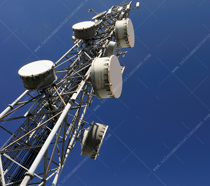 30m Hdg Galvanized Telecom Antenna Lattice Three Legged Tubular Steel Tower