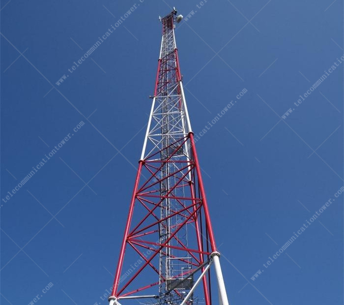 30m Hdg Galvanized Telecom Antenna Lattice Three Legged Tubular Steel Tower