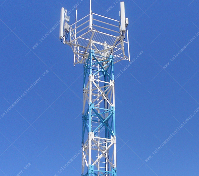 Hot Dip Galvanized Mobile Phone Signal Bts Telecommunication Tower