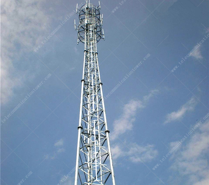 3 Legged Tubular Lattice Steel Telecommunication Tower