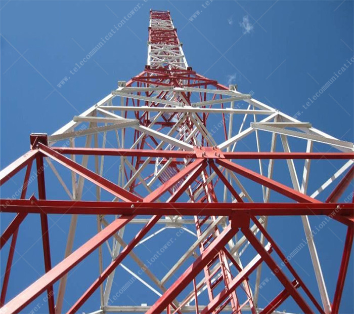 Hot Dipped Galvanized Cellular Radio Am Fm Digital Tv Antennas Lattice Tower