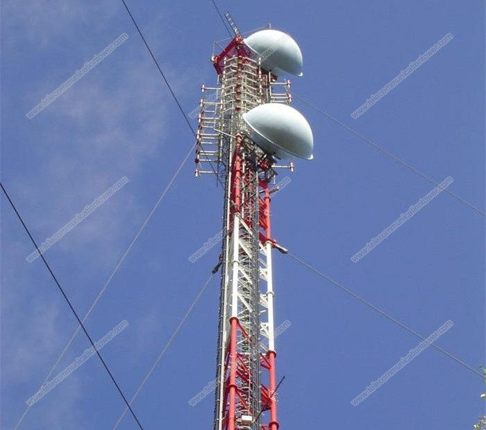 Pole Type Communication Telecom Guyed Tower