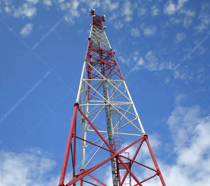 Hot Dip Galvanized Three Legs Telecom Tower