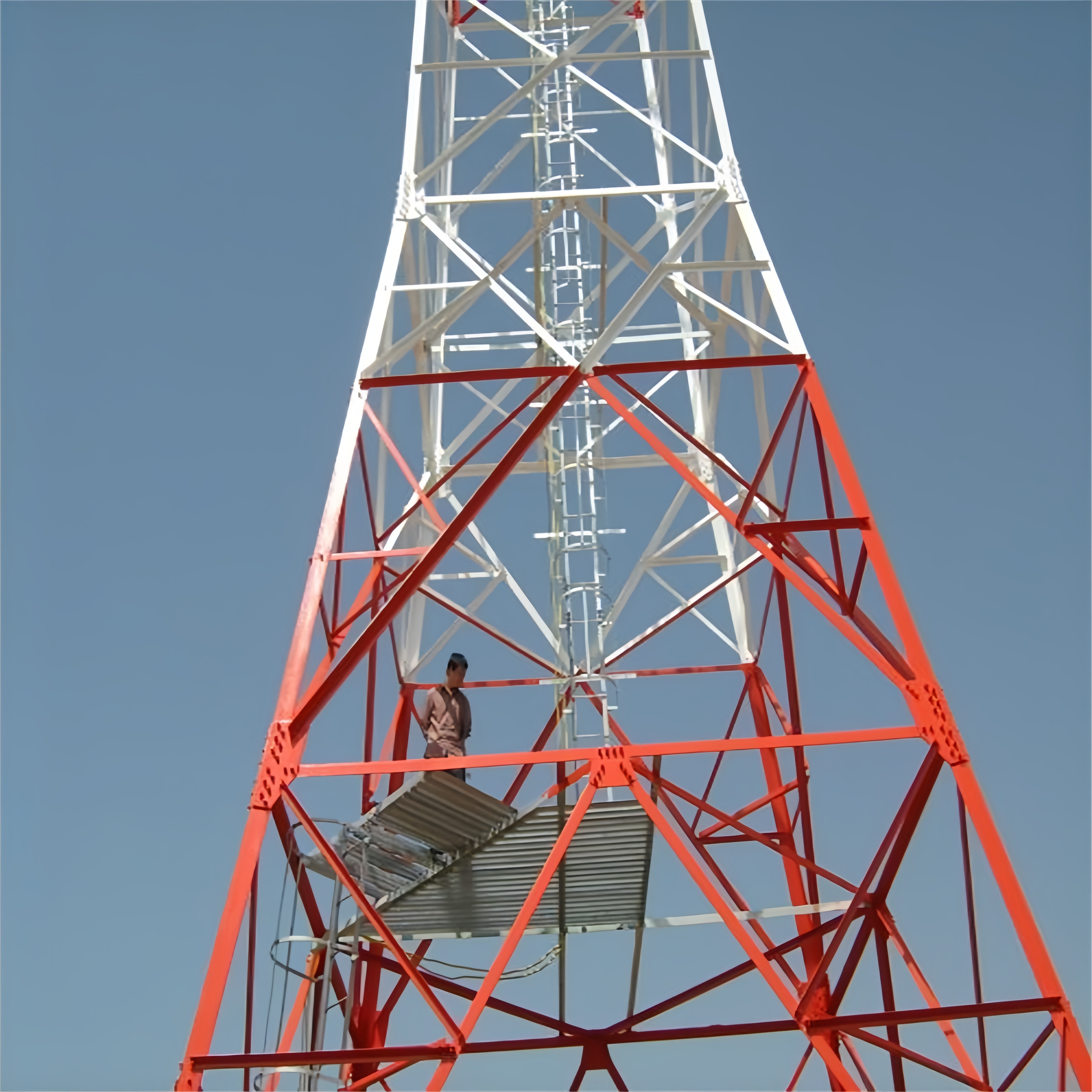 GSM Telecom Angular Lattice Steel Antenna Tower
