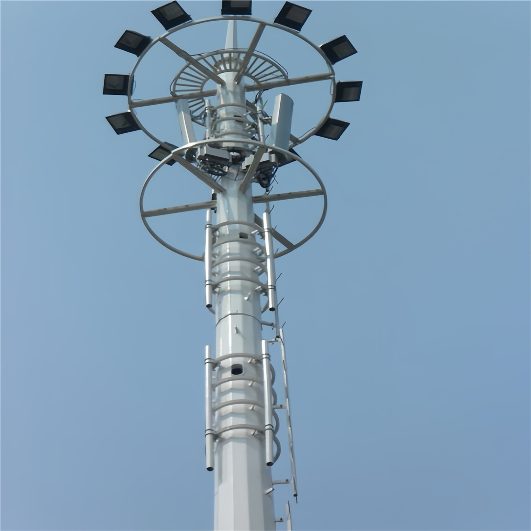 Heavy Duty Wifi Telecommunication Steel Monopole Antenna Tower