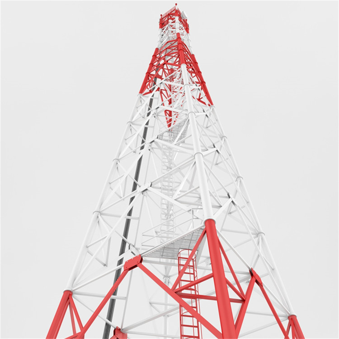 Telecommunication Towers Self Supporting Triangular Structure For Mobile Signal And Broadcast