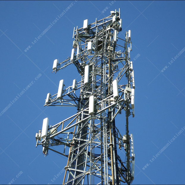 Steel Isp 80m Telecom Shelter Self Supporting Tower