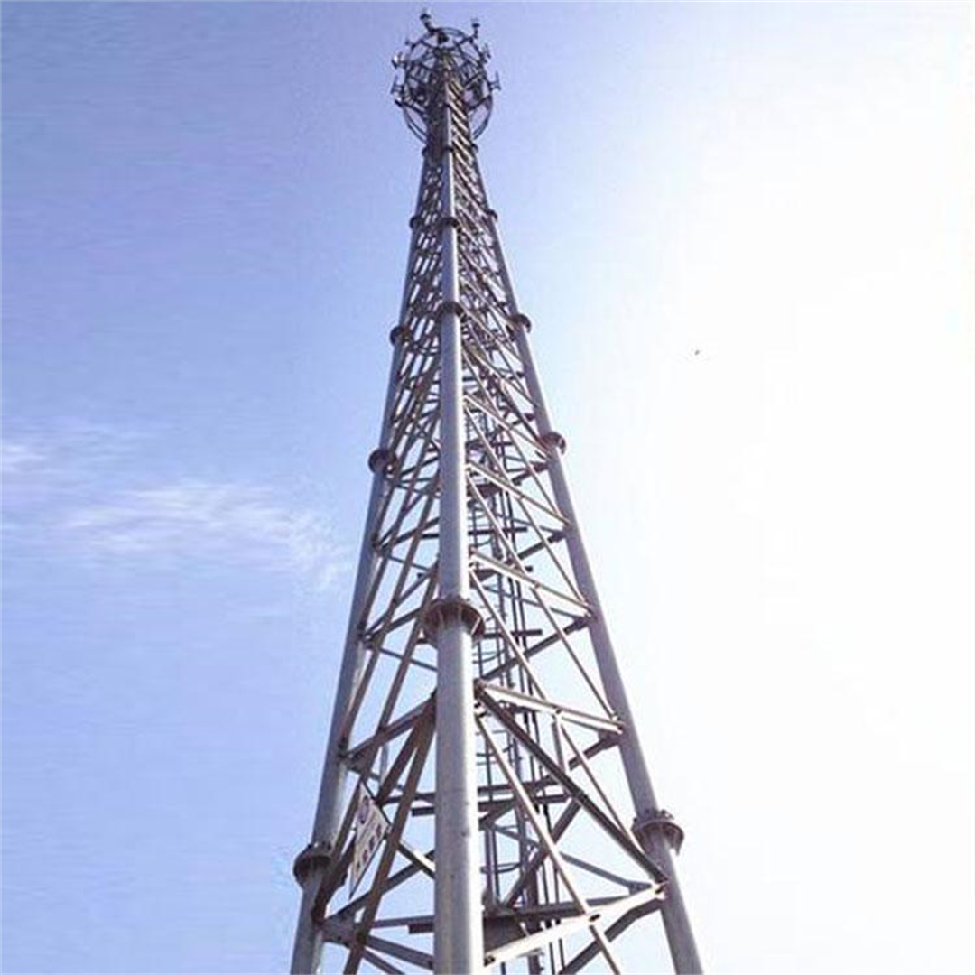 Self-Supporting Tubular Steel Gsm Mobile Antenna Telecom Tower
