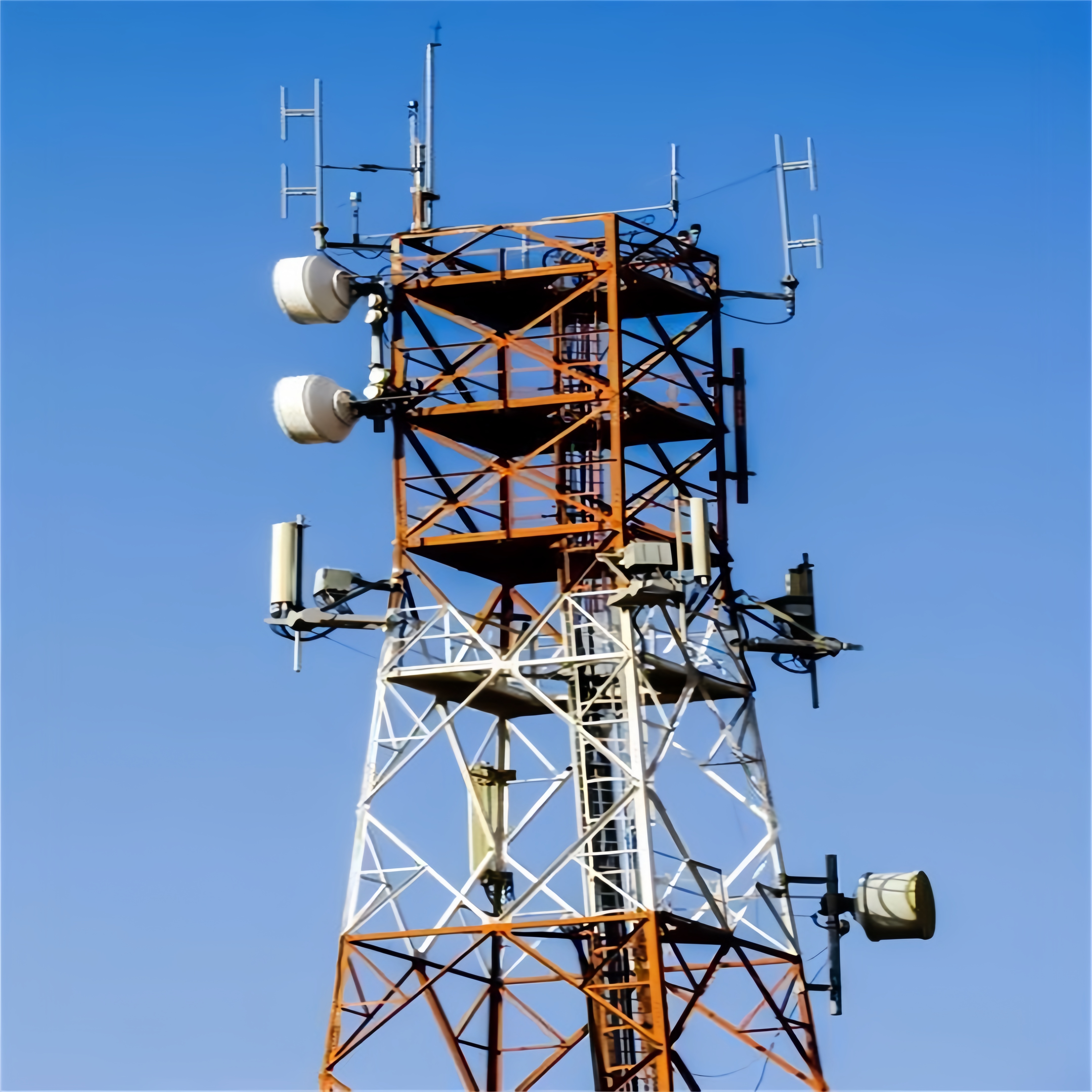 Telecom Tower Self Supporting Triangular Design For Mobile Communication And Broadcast Antenna