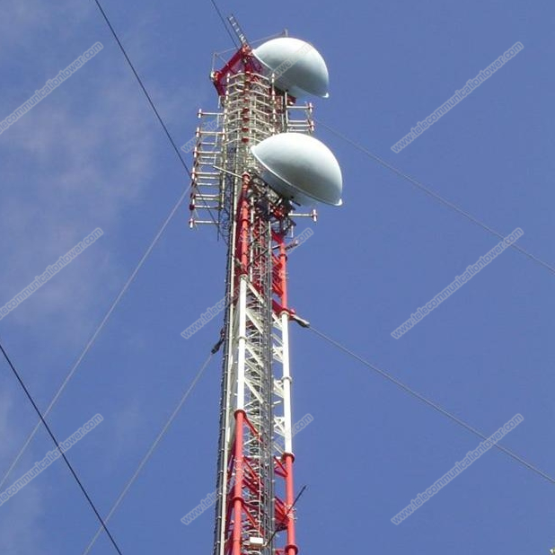 Pole Type Communication Telecom Guyed Tower