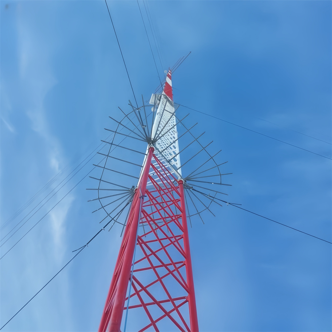 Guyed Wire Broadcast Tower Corrosion Proof Steel 55m Signal Coastal Regions Durable
