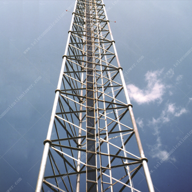 30m Hdg Galvanized Telecom Antenna Lattice Three Legged Tubular Steel Tower