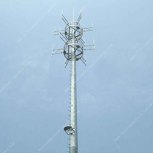 4 G Antenna Wife Telecom Eight Sides Powder Painted Cell Tower