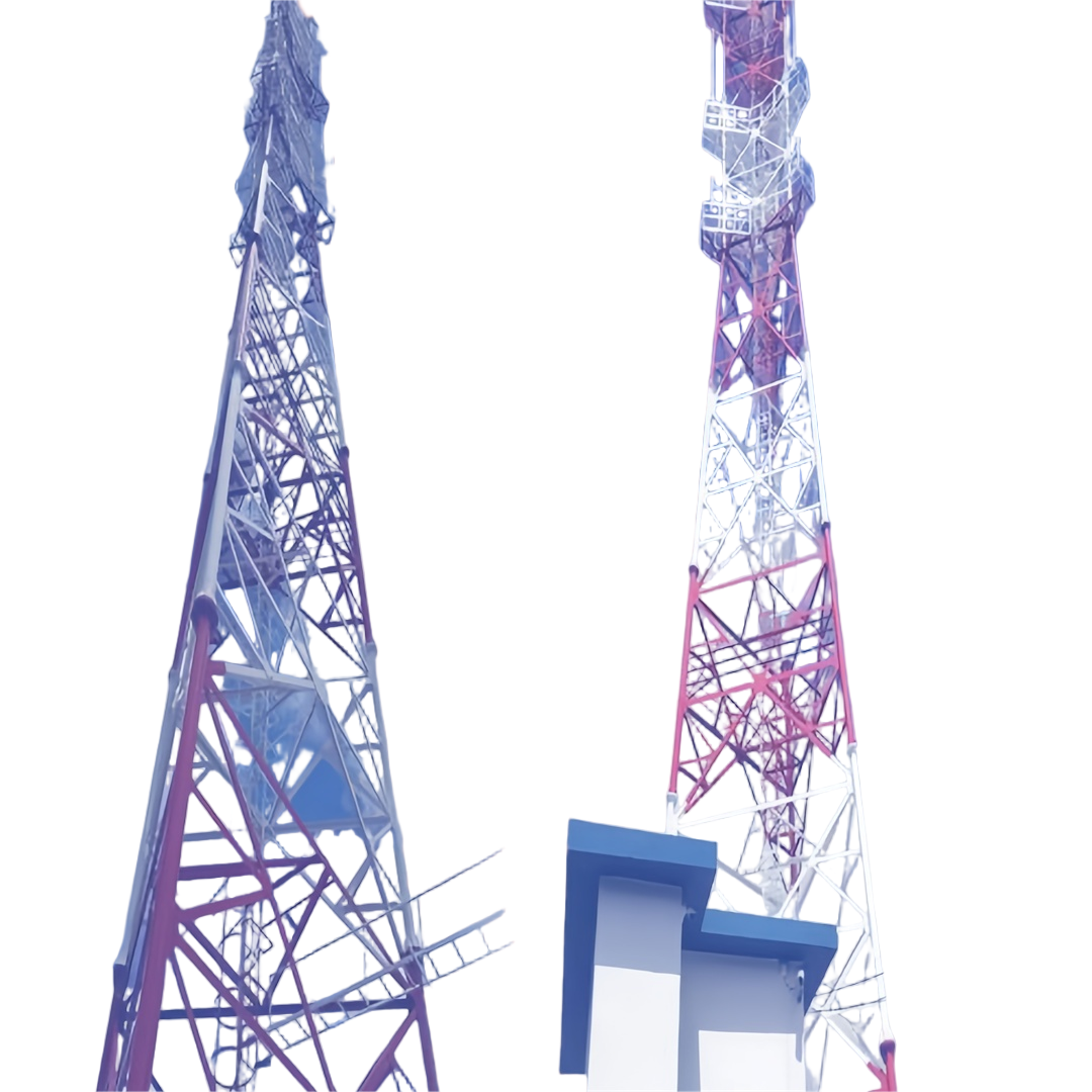 3-Tube Communication Tower Galvanized Steel 28m 5G Base Station Urban Coverage High Strength
