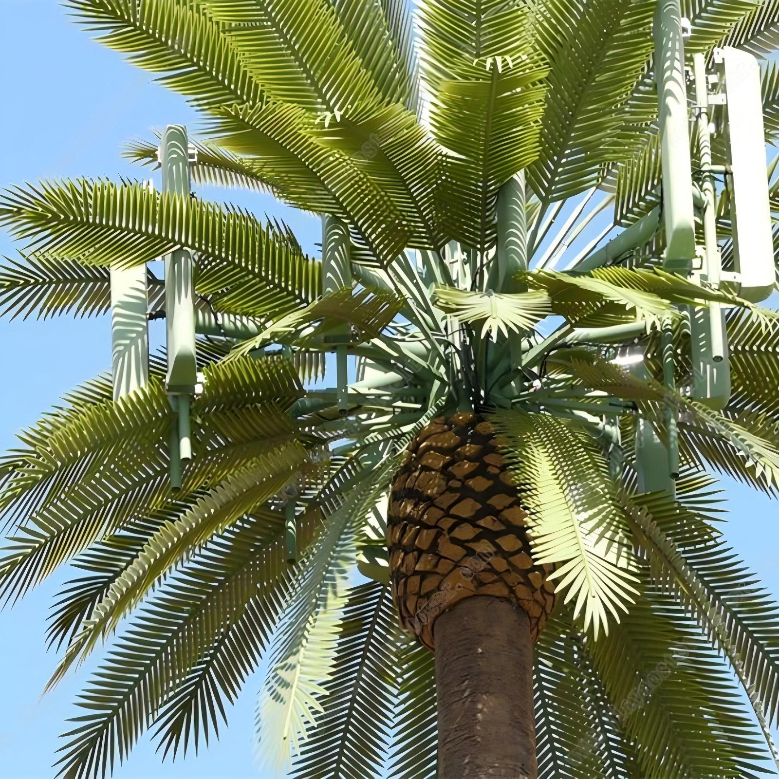 Simulated Tree Telecom Tower Aluminum Alloy 30m LTE Network Urban Parks Eco Friendly