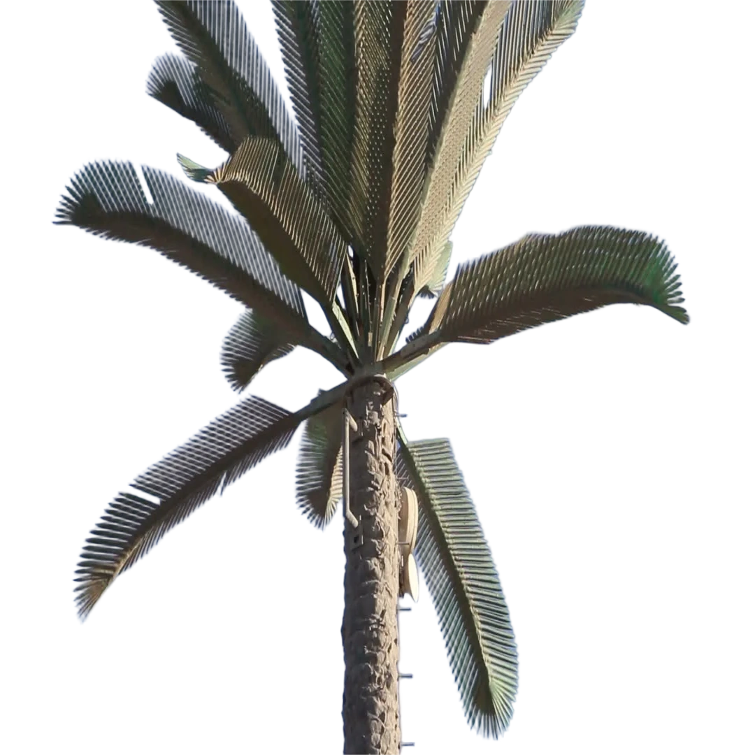 Bionic Tree Tower Galvanized Steel Monopole With Artificial Foliage For 5G Signal Coverage