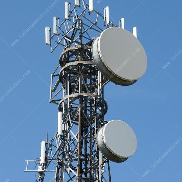 Galvanized Microwave Antenna And Communication Self Supporting Tower