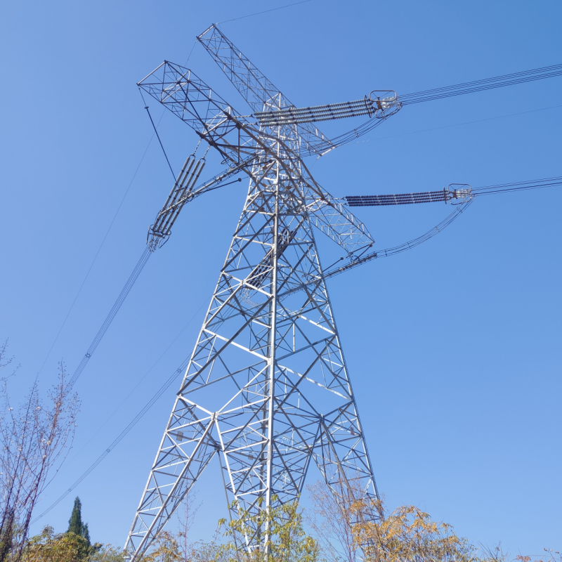 Electric Transmission Tower Anti Corrosion Steel 50m Power Grid Coastal Regions Rust Proof