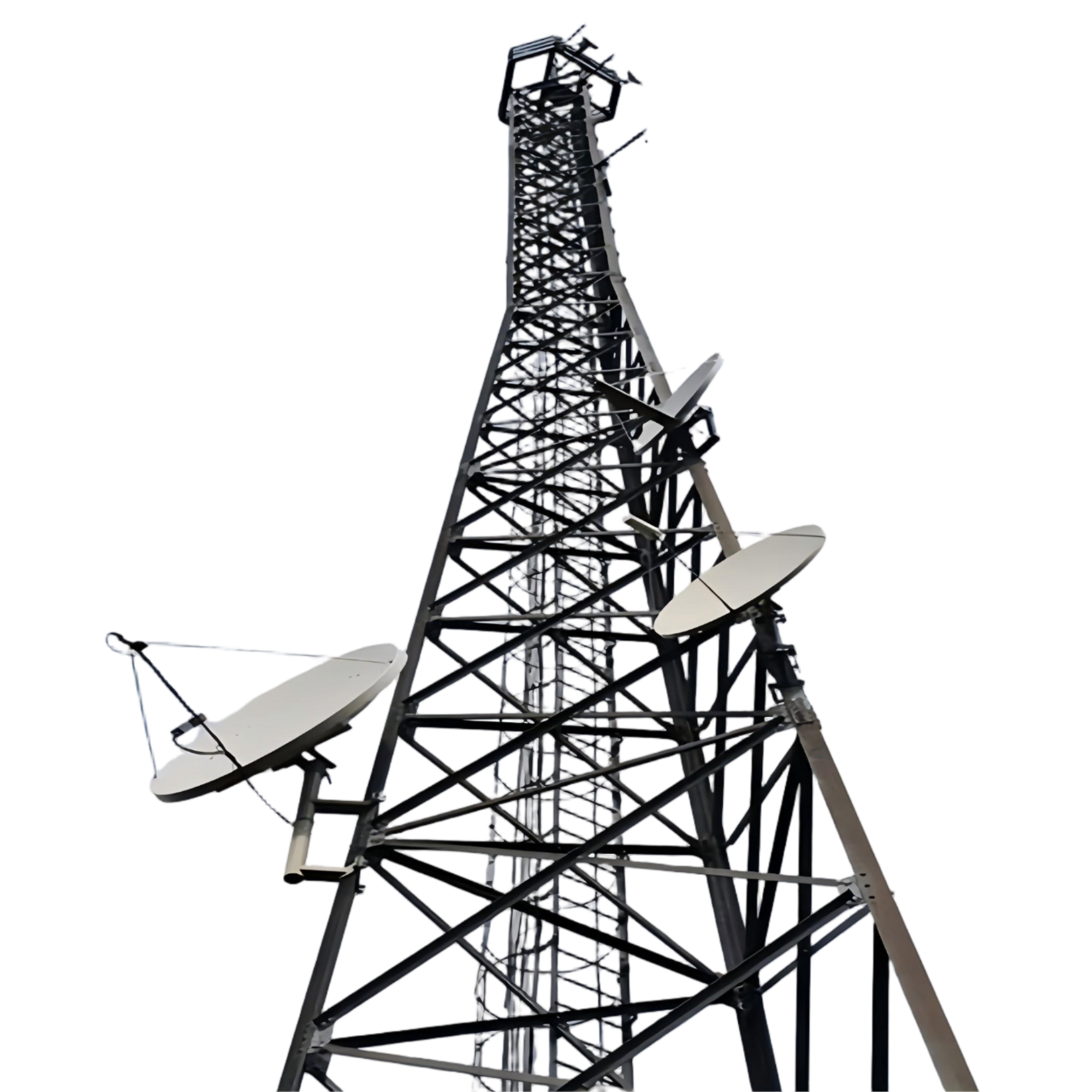 High Strength Steel 3 Legged Angular Telecom Tower Wind Resistant For 5G Urban Base Station