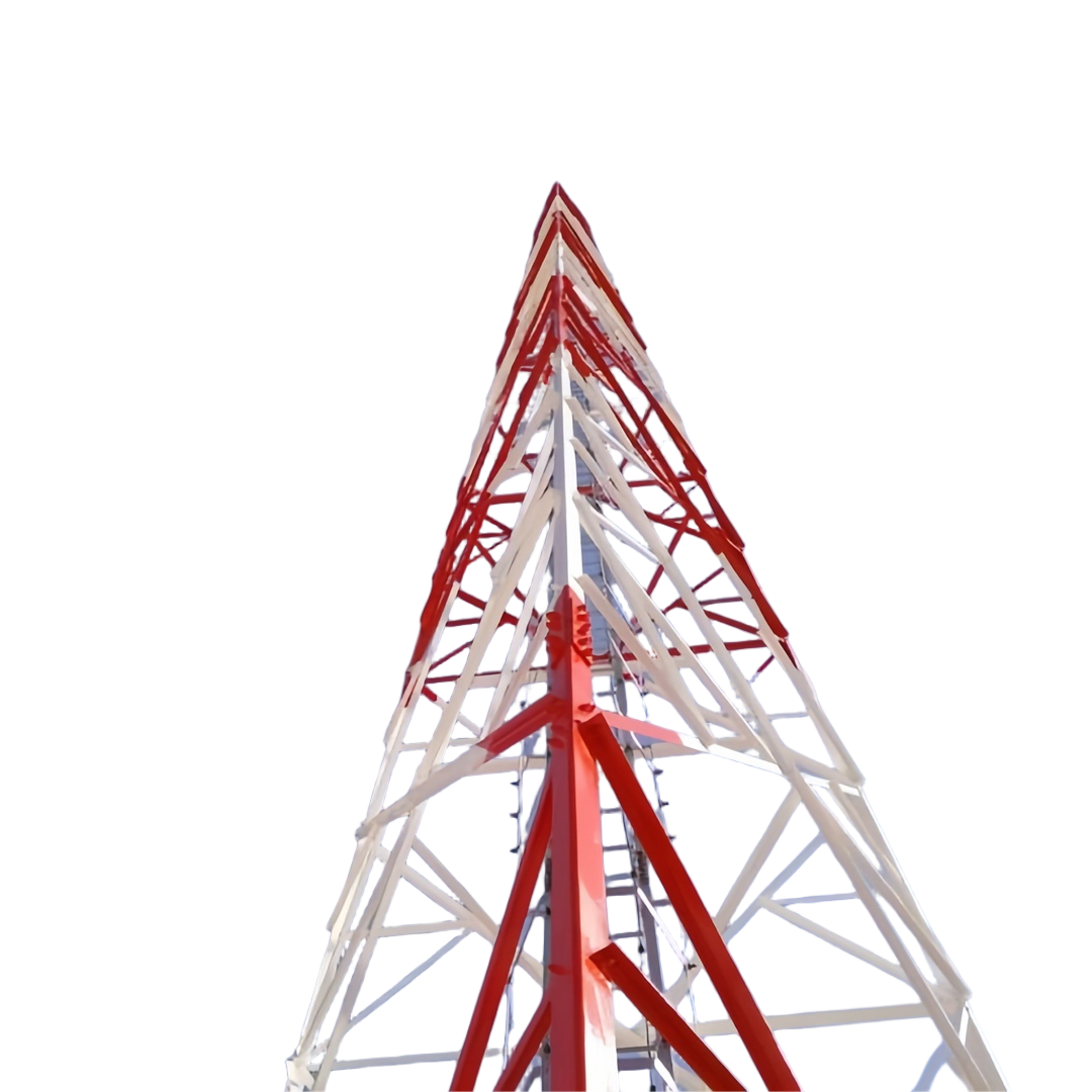 Galvanized 3 Legged Angular Communication Tower Corrosion Proof Quick Installation For Coastal Region